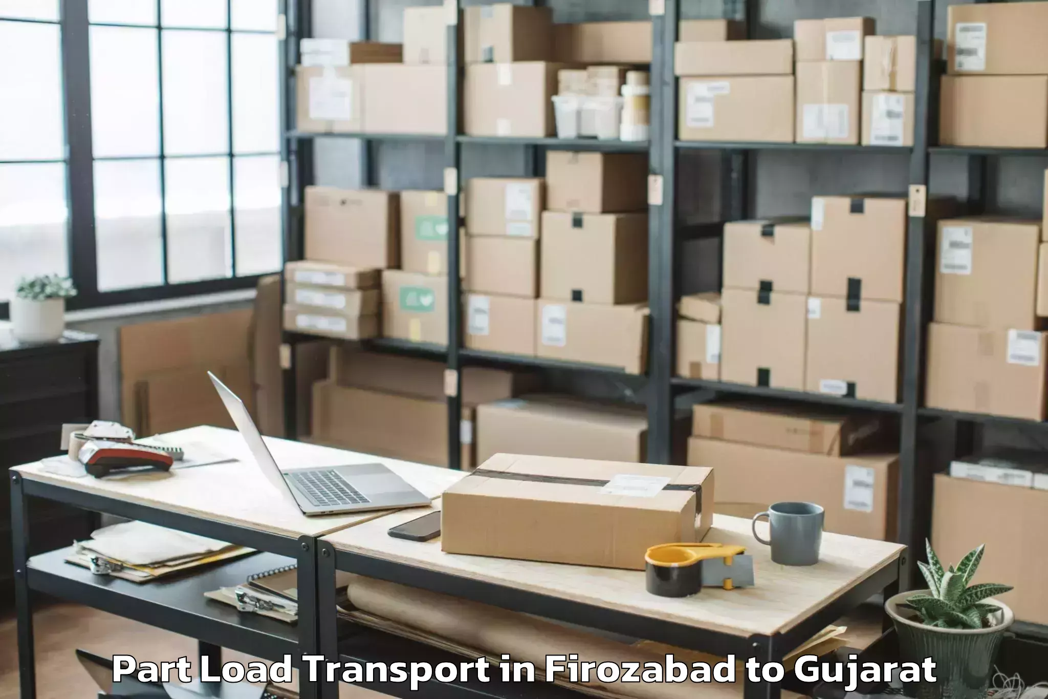 Comprehensive Firozabad to Sojitra Part Load Transport